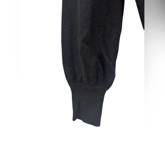Ann Taylor Factory Black Wrap Front Knit Sweater XS Workwear Business Casual - Picture 3 of 8